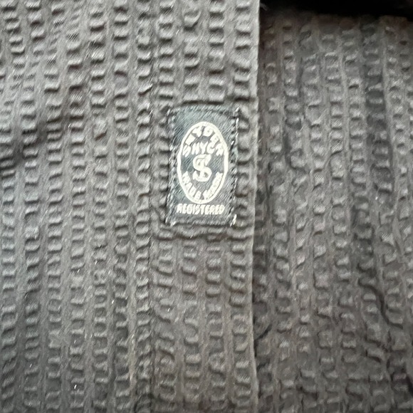 Todd Snyder Albiate Shirt Mens 18/30 Large Black Seersucker Long Sleeve Textured - Picture 5 of 10